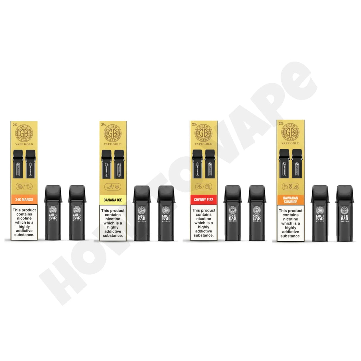 Gold Bar 600 Puffs Prefilled Replacement Pods