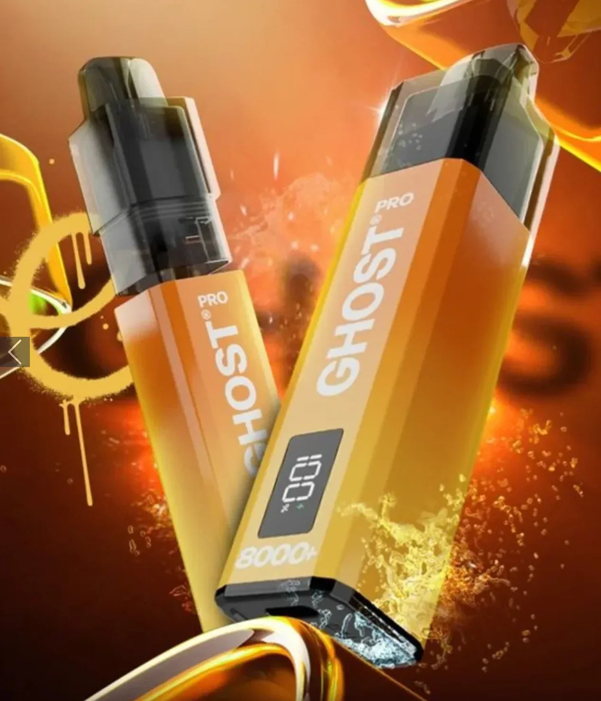 Box Of 10 Vapes Bar Ghost Pro 8000 Puffs Prefilled Pod Kit