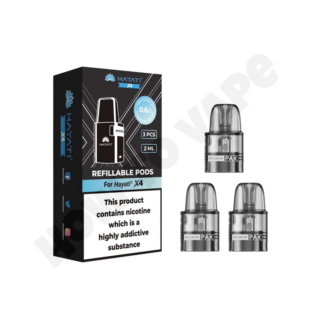 Hayati X4 Replacement Pods | Pack Of 3 - How To Vape