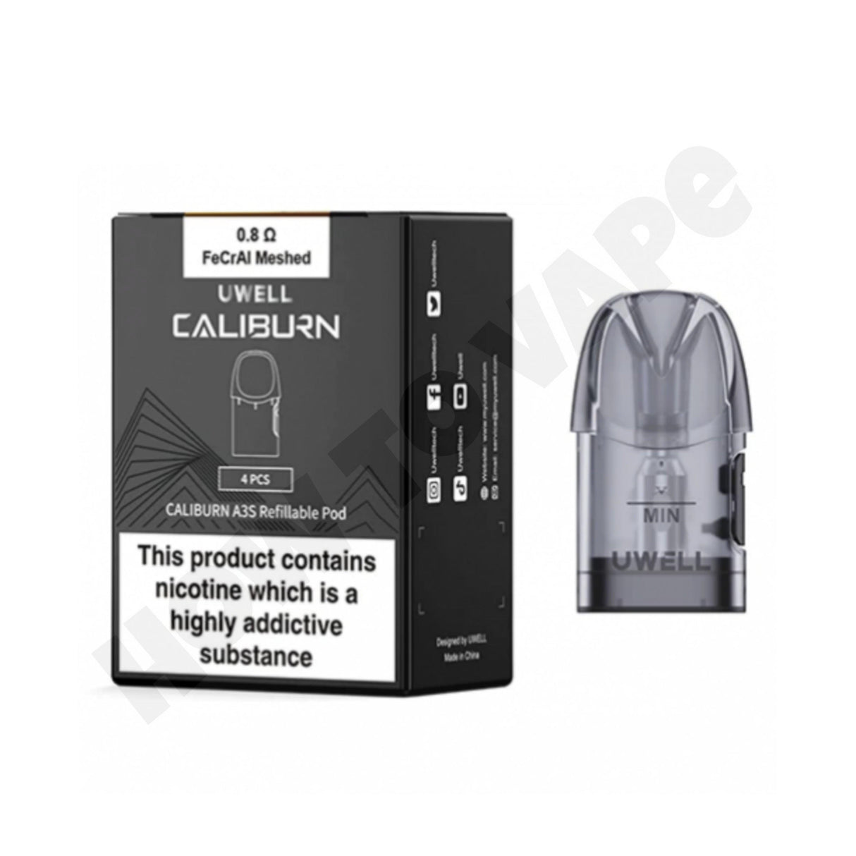 Uwell Caliburn A3S Replacement Pods | Pack Of 4 - How To Vape