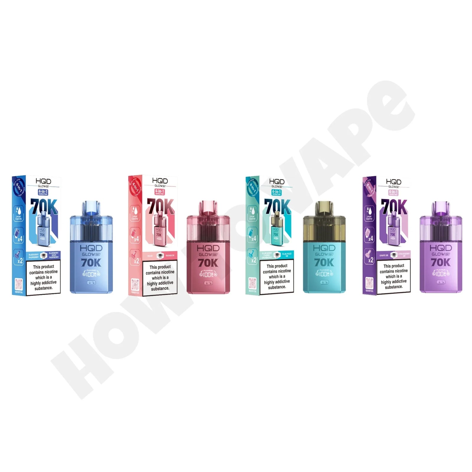 Box Of 10 HQD Glow Air 70K