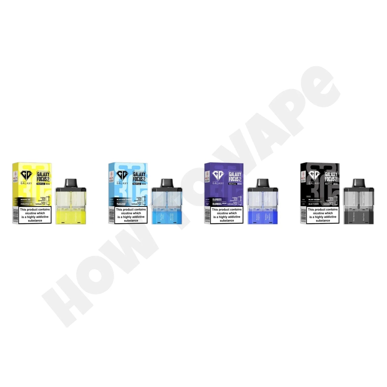 Box Of 5 crystal galaxy focus 2 30k pods