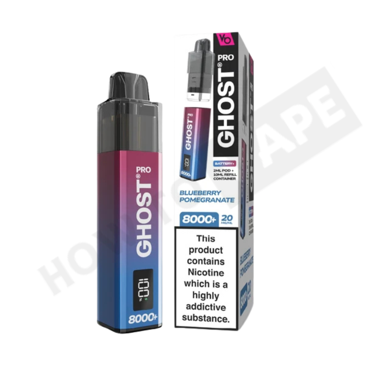Vapes Bar Ghost Pro 8000+ Puffs Prefilled Pod Kit