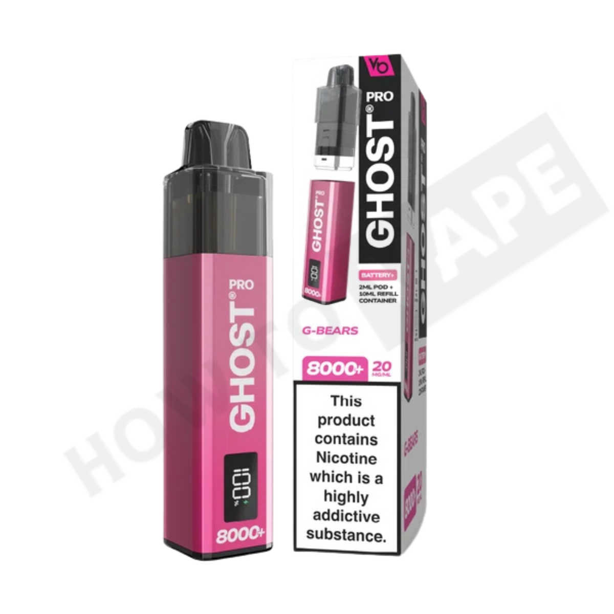 Vapes Bar Ghost Pro 8000+ Puffs Prefilled Pod Kit