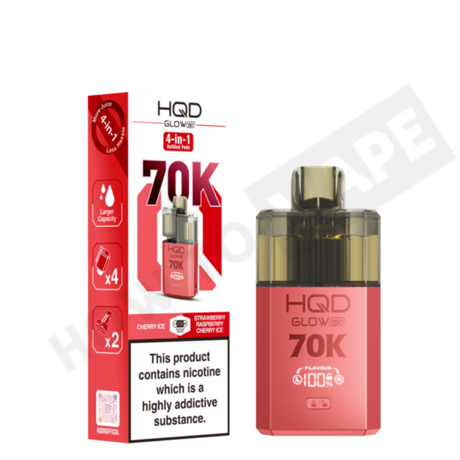 HQD Glow Air 70K Puffs Vape Pod Kit