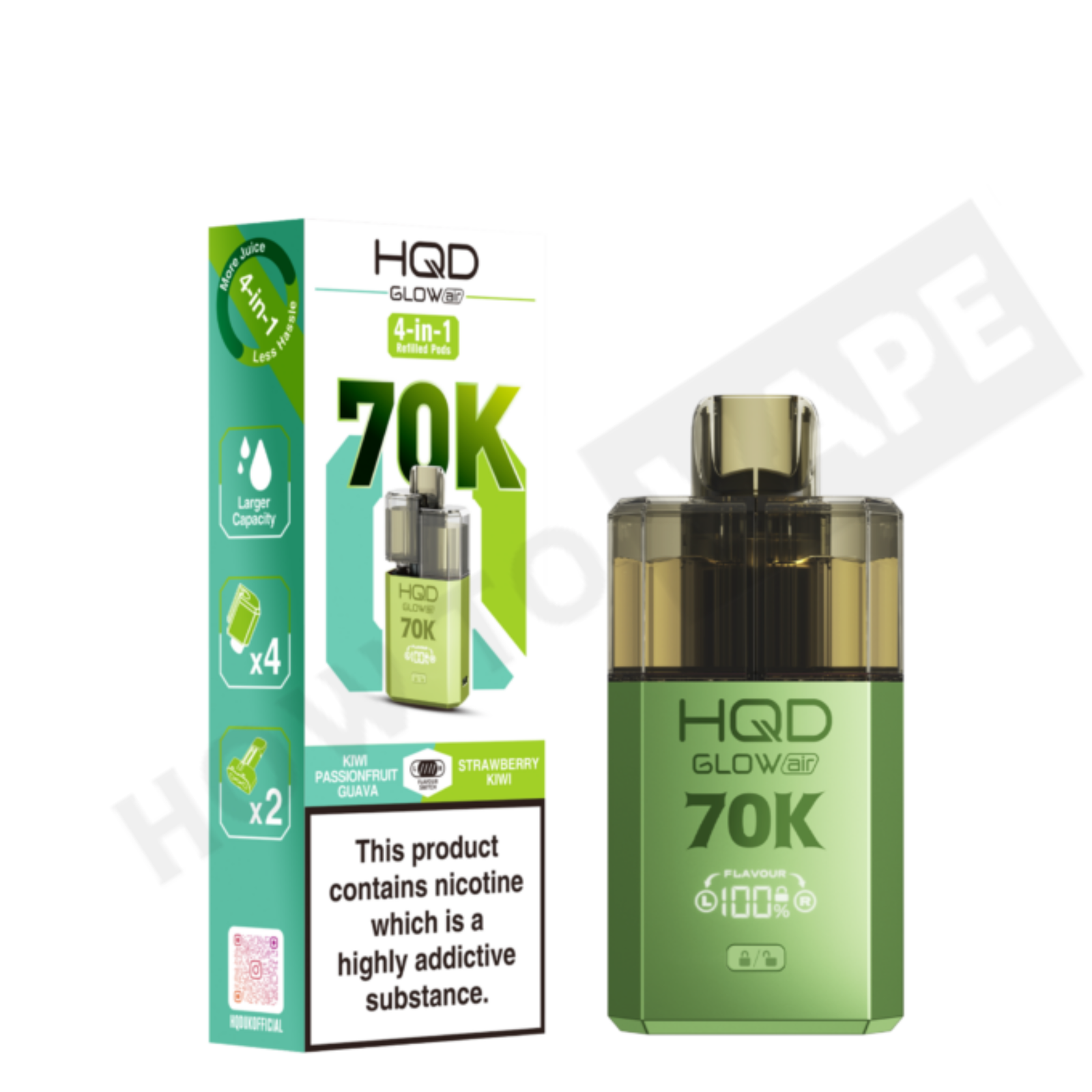 HQD Glow Air 70K Puffs Vape Pod Kit