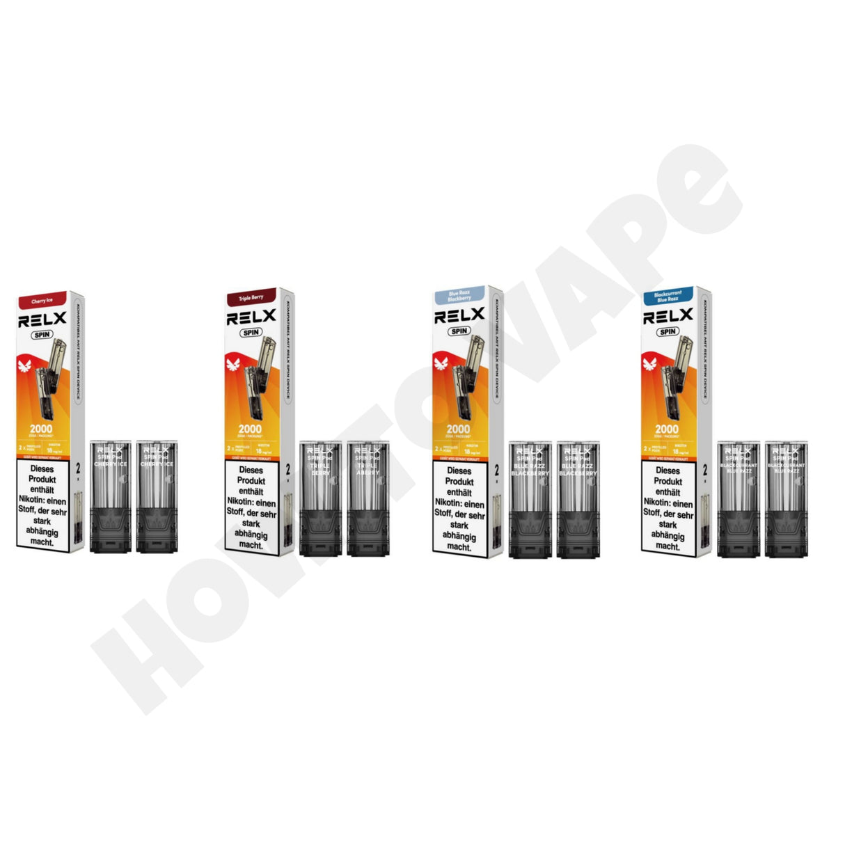 RELX Spin 2000 Puffs Prefilled Pods
