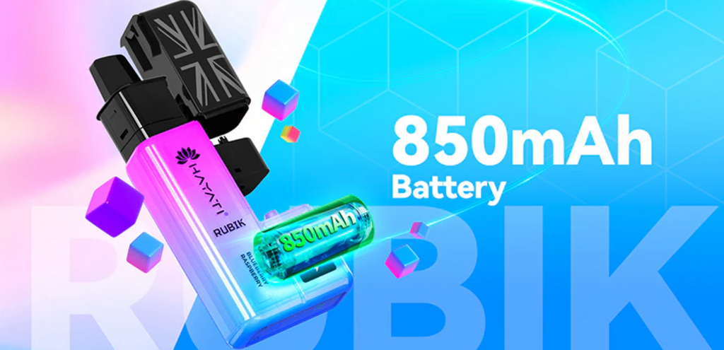 Box Of 10 Hayati Rubik 7000 Puffs Pod Kit Battery Capacity