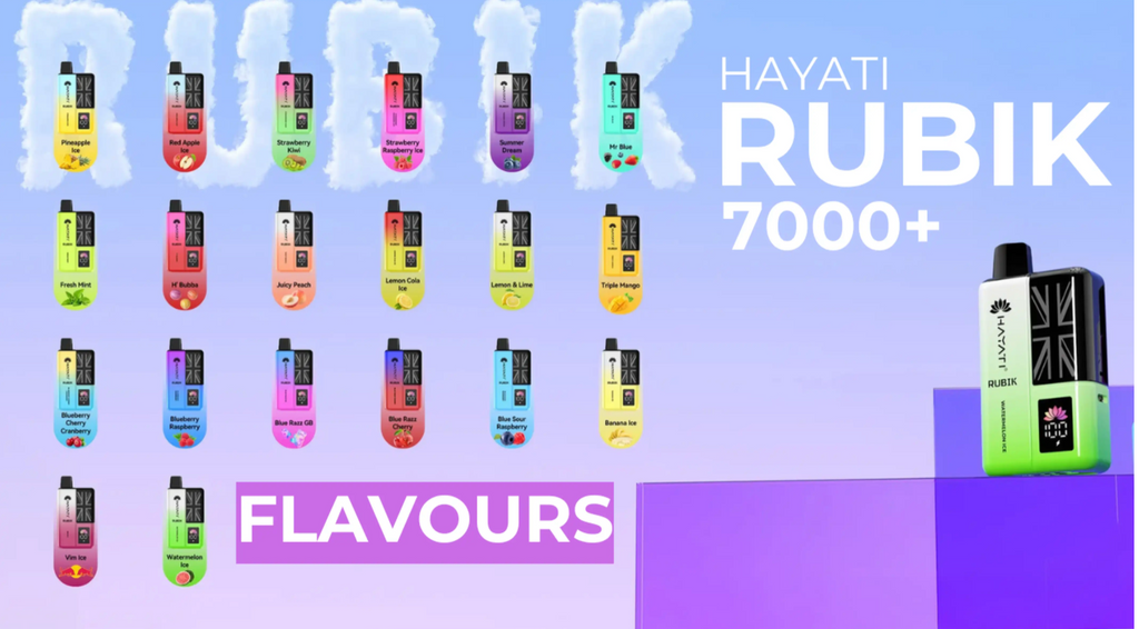 Box Of 10 Hayati Rubik 7000 Puffs Pod Kit Flavours