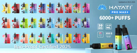 Box Of 10 Hayati Pro Max Plus 6000 Prefilled Pod Kit Flavours