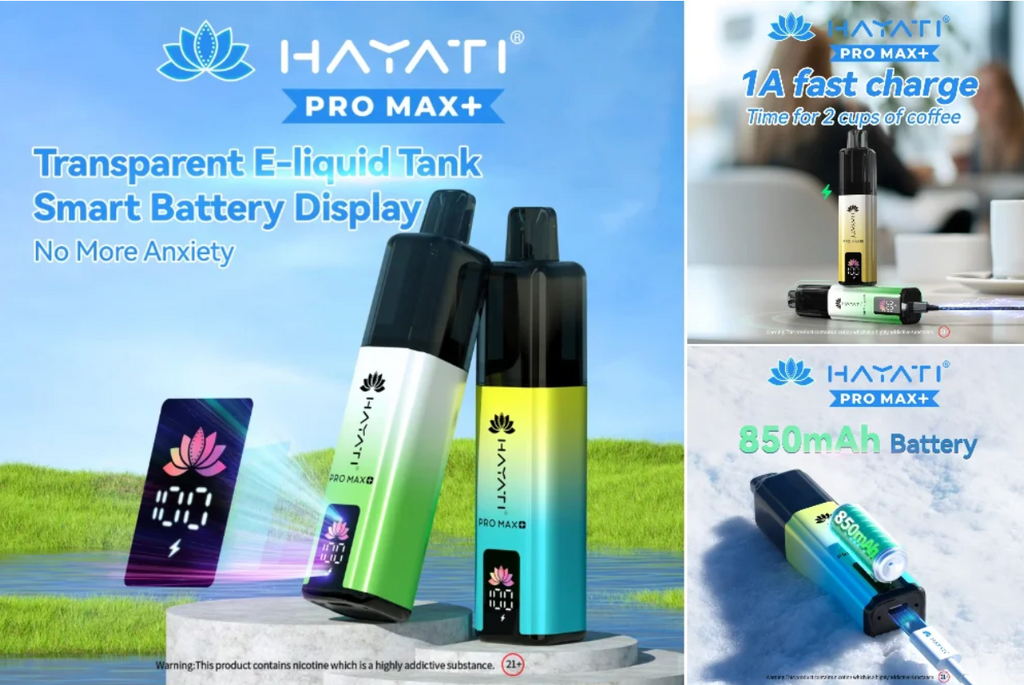 Box Of 10 Hayati Pro Max Plus 6000 Prefilled Pod Kit Features
