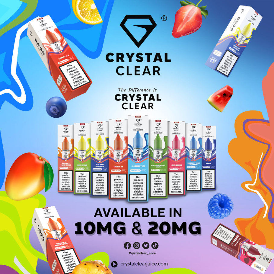 Crystal Clear 10ml Nic Salts E-liquid
