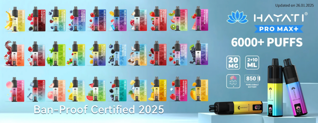 Hayati Pro Max Plus 6000 Puffs Pod Kit Flavours