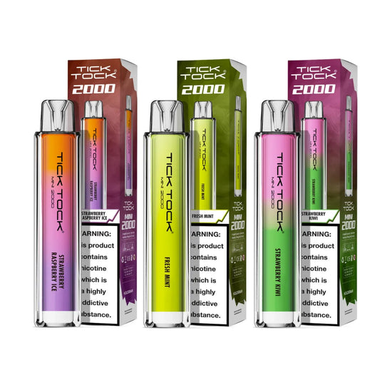 Box of 10 Tick Tock Mini 2000 Puffs Vape